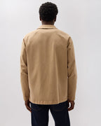 Mens Lightweight Chore Coat - Stretch Cotton Twill - Khaki