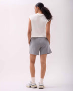 Womens Recycled Fleece Sweatshort - Recycled Fleece - Heather Grey