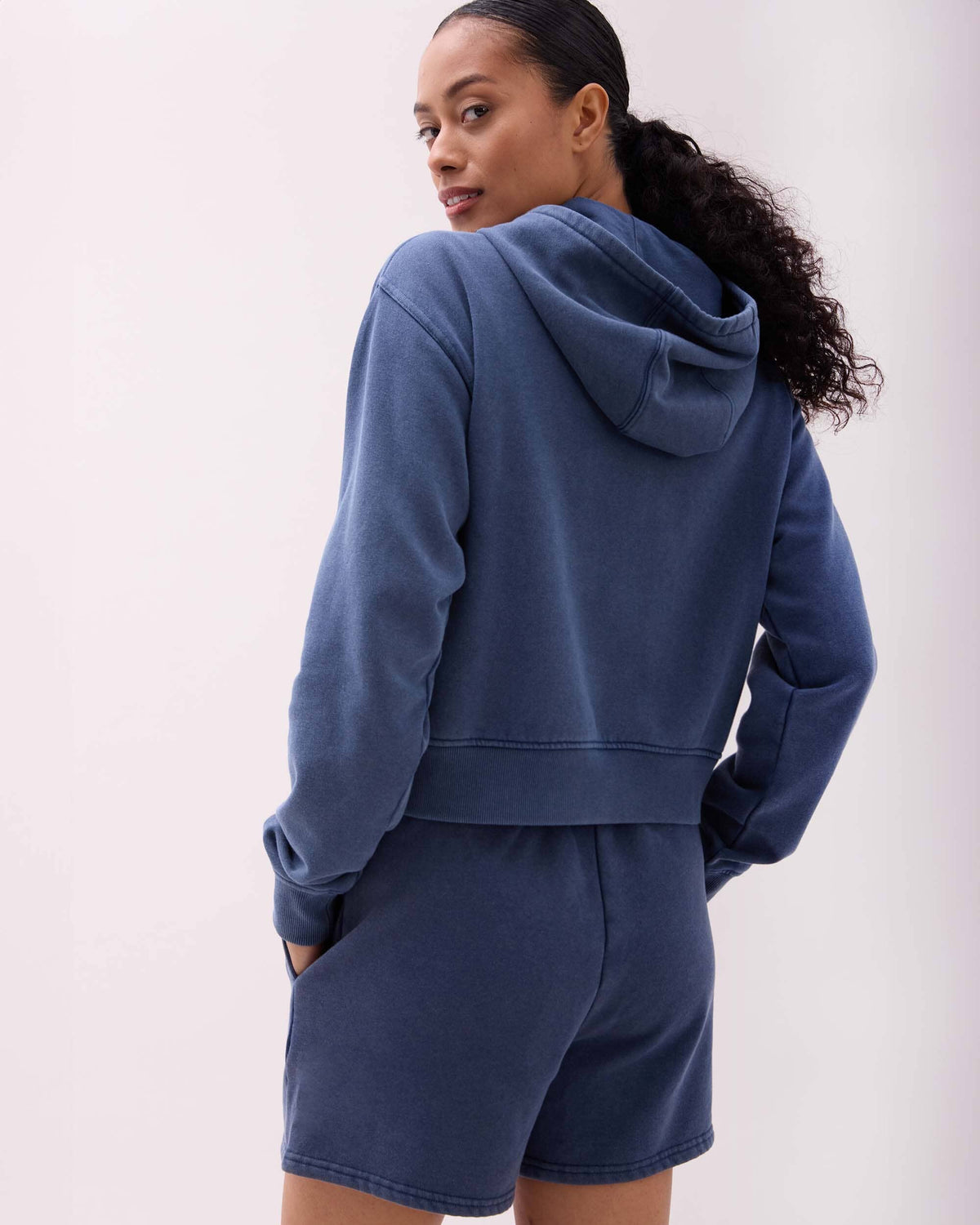 Womens Recycled Fleece Zip Hoodie - Recycled Fleece - Mineral Moonlit Ocean