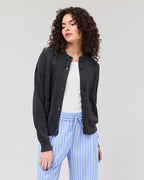 Womens Dune Cardigan - Cotton Sweater Knit - Black
