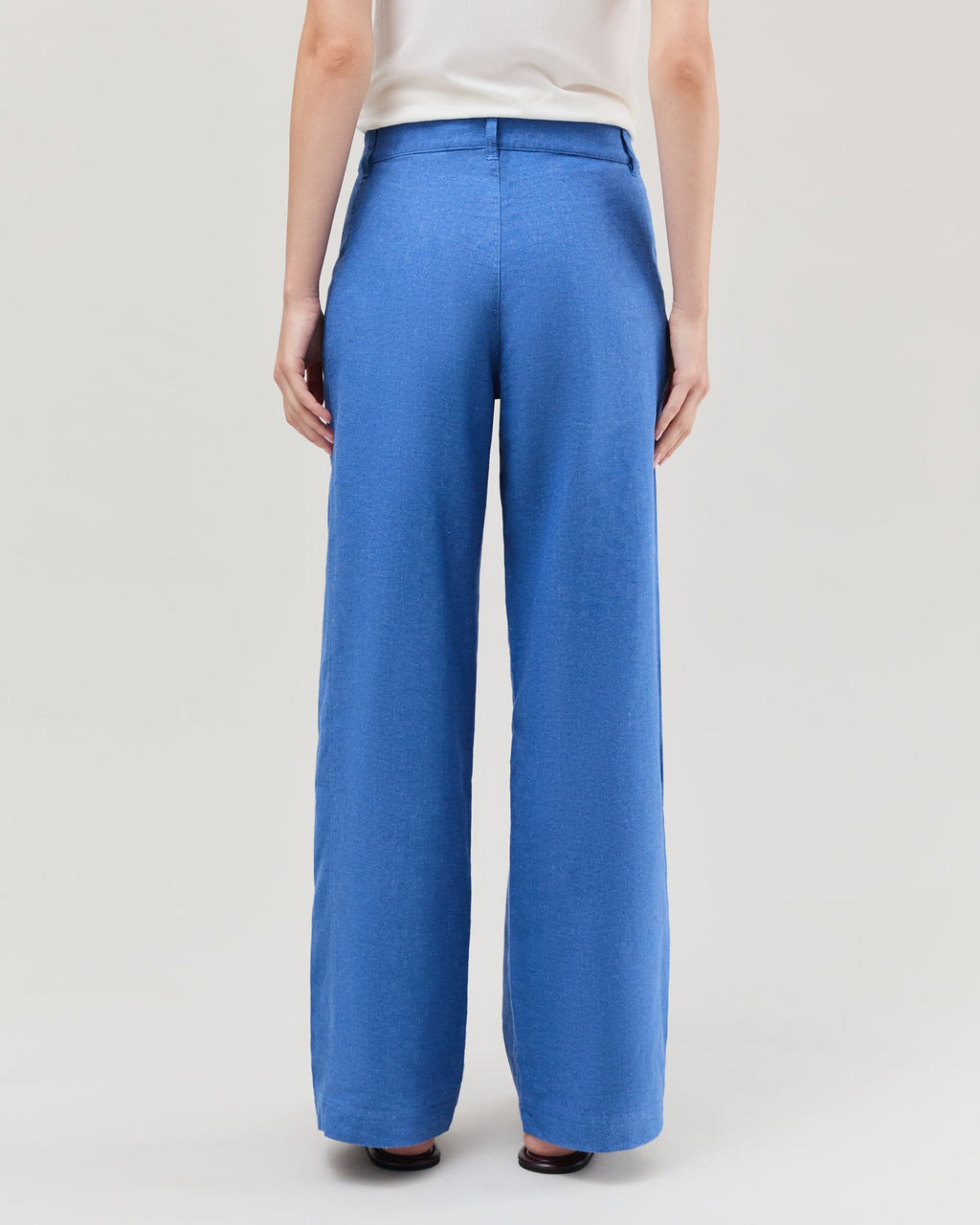 Womens Roma Work Pant - Cotton Linen Twill - True Blue
