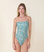 The Kauai One Piece - Eco Nylon - Poolside Paisley - Long Torso