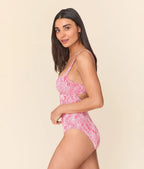 The Dorset One Piece - Garden Jacquard - Peachy - Classic