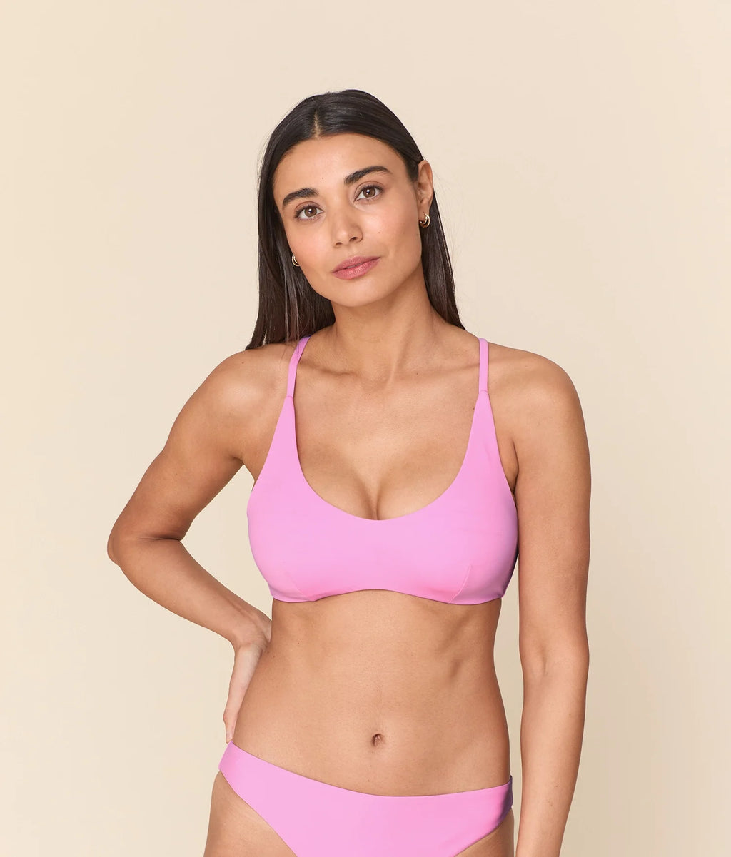 The Essex Bikini Top - Eco Nylon - Rosebloom