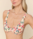 The Verda Bikini Top - Eco Nylon - Riviera Floral