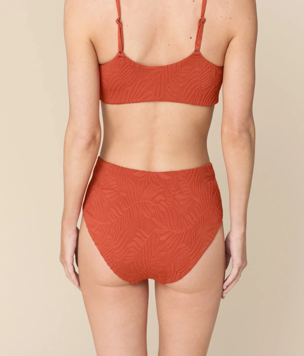 The High Rise Bikini Bottom - Botanical - Ember