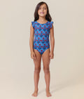 The Livie Girls One Piece - Eco Nylon - Blue Dandelion