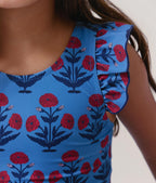 The Livie Girls One Piece - Eco Nylon - Blue Dandelion
